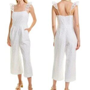J crew NWT white kasana eyelet jumpsuit